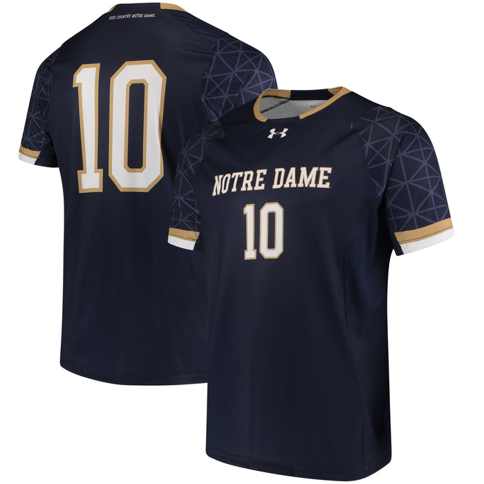 Men's Under Armour #10 Navy Notre Dame Fighting Irish Replica Performance Soccer Jersey