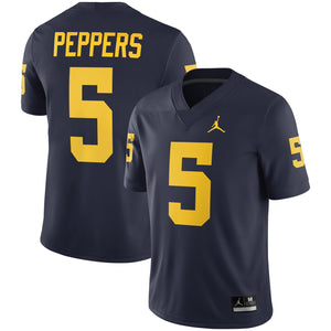 Men's Nike Jabrill Peppers Navy Michigan Wolverines Alumni Player Jersey