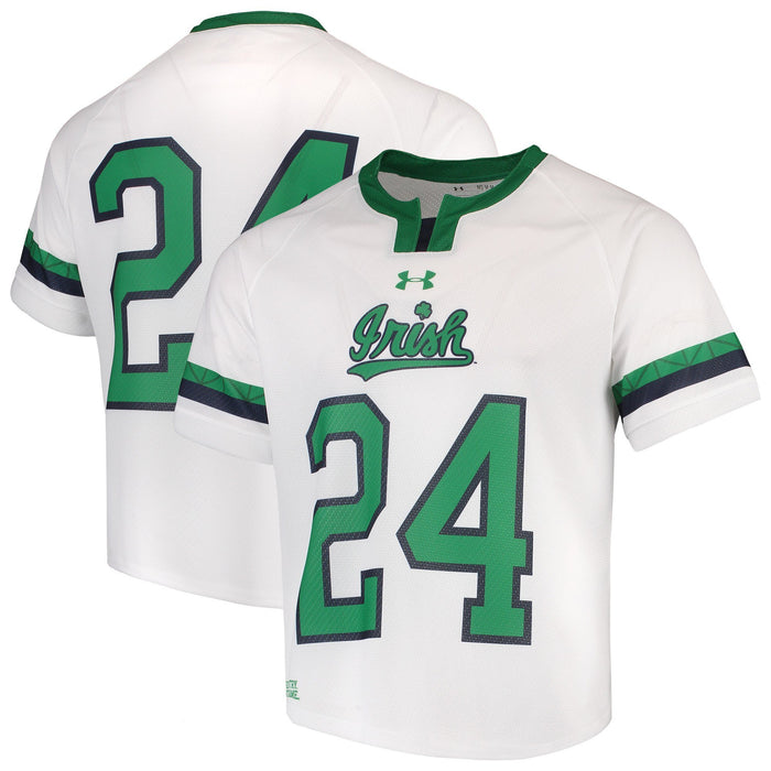 Men's Under Armour White Notre Dame Fighting Irish Replica Lacrosse Event Performance Jersey