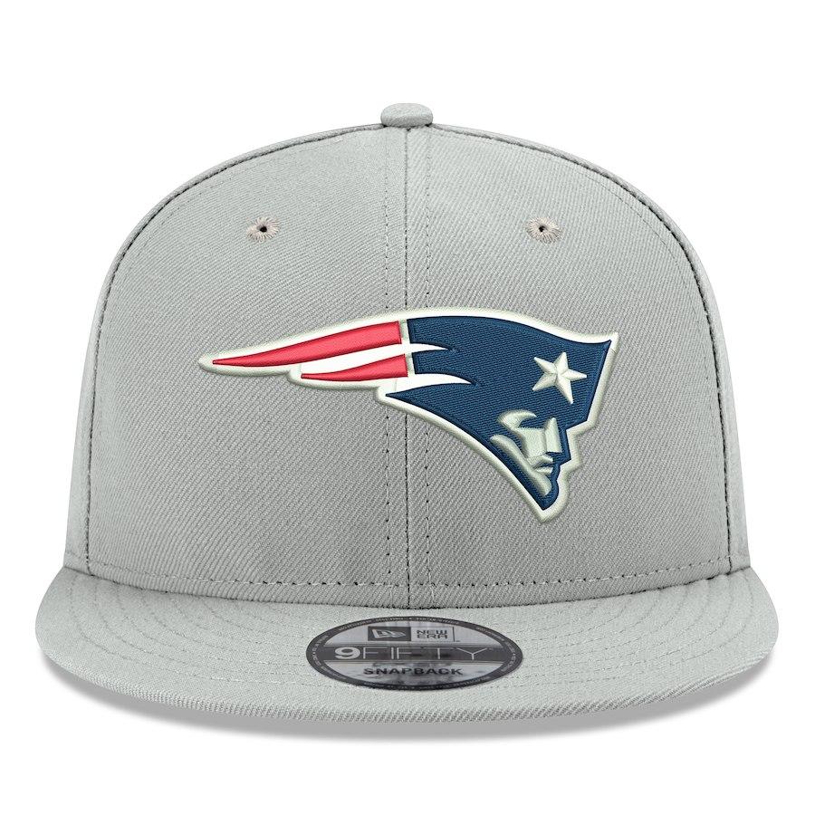 New Era New England Patriots Gray Crafted in the USA 9FIFTY Adjustable Hat