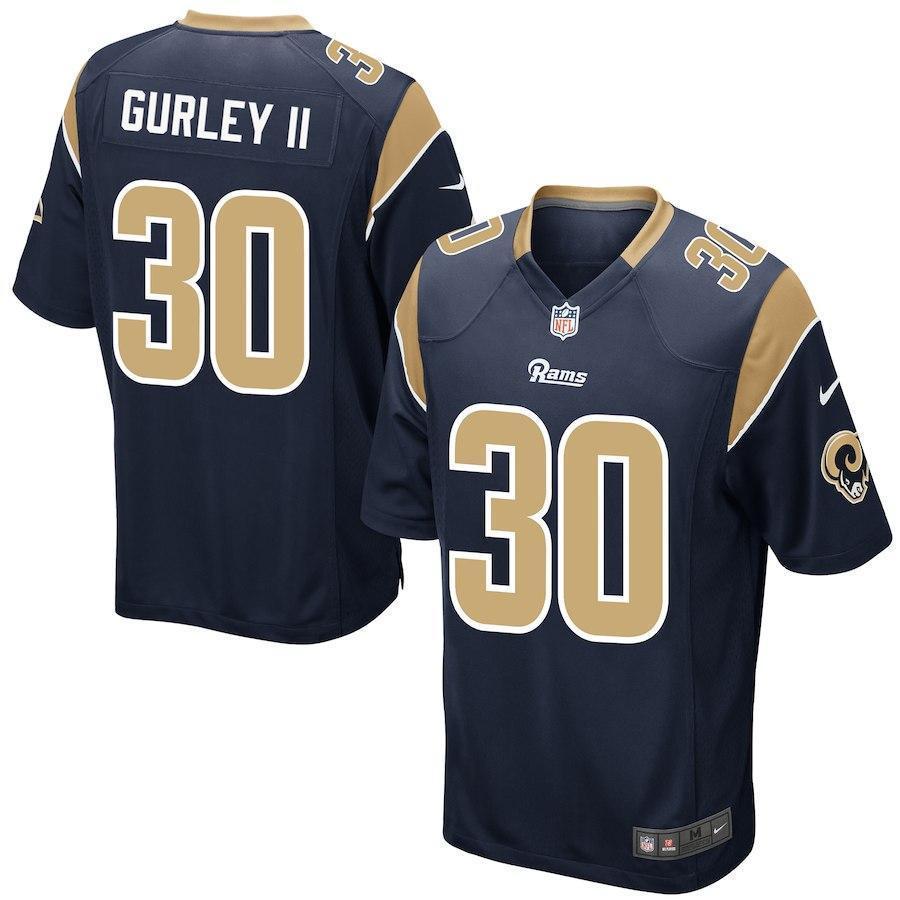 LOS ANGELES RAMS TODD GURLEY II NAVY JERSEY 2018 - 2019