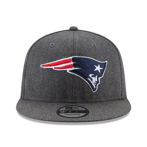 New Era New England Patriots Heather Gray Crafted in the USA 9FIFTY Snapback Adjustable Hat