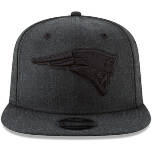 New Era New England Patriots Heathered Black Total Tone Snap 9FIFTY Adjustable Hat