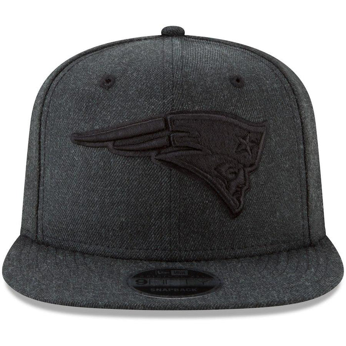 New Era New England Patriots Heathered Black Total Tone Snap 9FIFTY Adjustable Hat