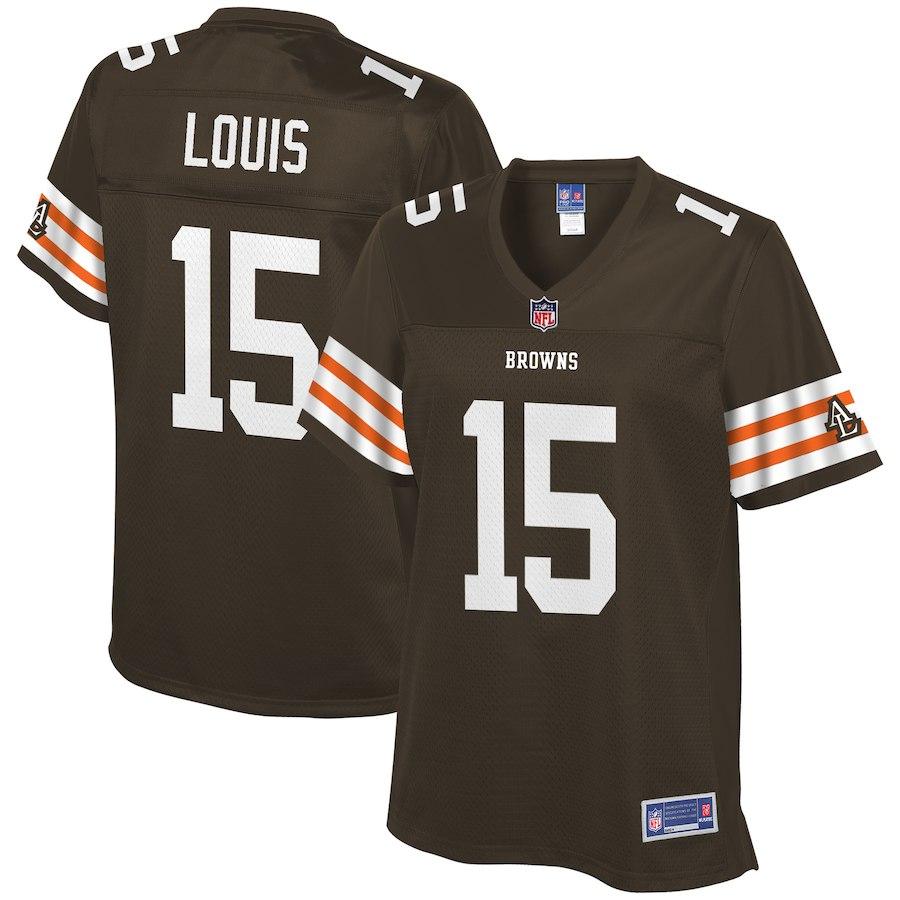 Women's Cleveland Browns Ricardo Louis NFL Pro Line Brown Historic Logo Player Jersey