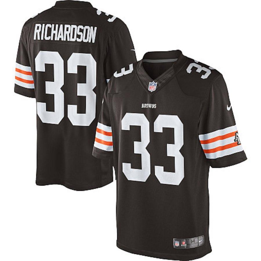Men's Cleveland Browns Historic Logo Trent Richardson Nike Brown Limited Jersey