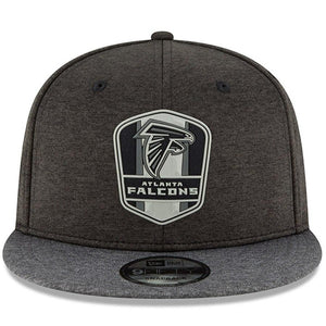 New Era Atlanta Falcons Heather Black/Heather Charcoal 2018 NFL Sideline Road Black 9FIFTY Snapback Adjustable Hat