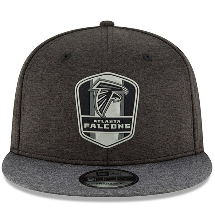 New Era Atlanta Falcons Heather Black/Heather Charcoal 2018 NFL Sideline Road Black 9FIFTY Snapback Adjustable Hat