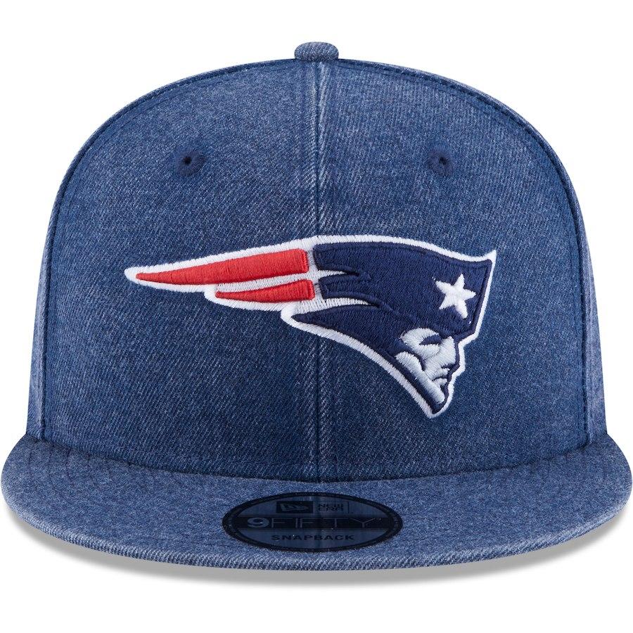 New Era New England Patriots Navy Heathered Rugged 9FIFTY Adjustable Snapback Hat