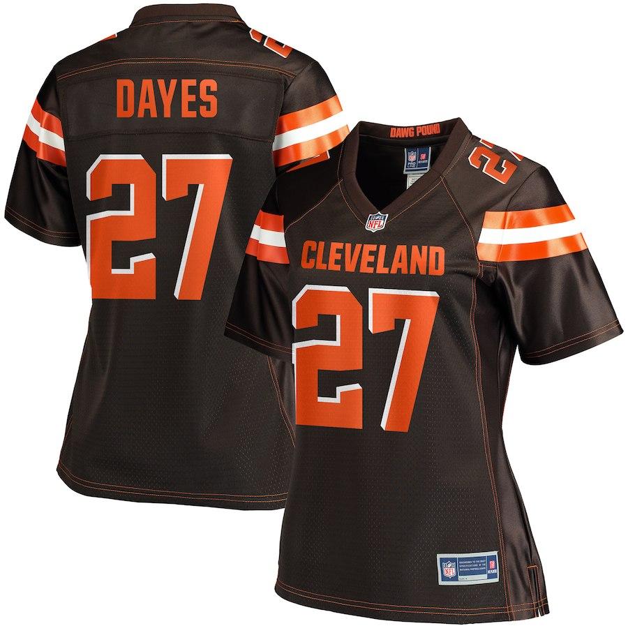 Women's Cleveland Browns Matthew Dayes NFL Pro Line Brown Player Jersey