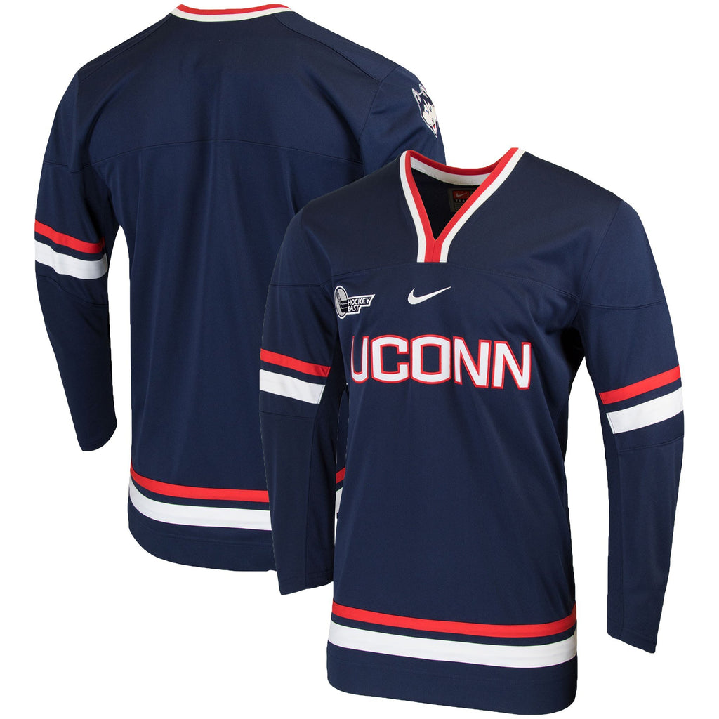 Men's Nike Navy UConn Huskies Replica College Hockey Jersey