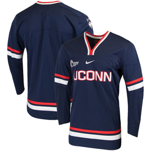 Men's Nike Navy UConn Huskies Replica College Hockey Jersey