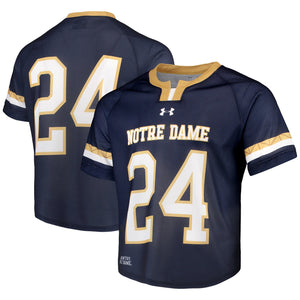 Men's Under Armour Navy Notre Dame Fighting Irish Replica Lacrosse Jersey