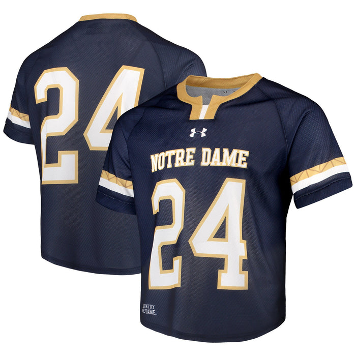 Men's Under Armour Navy Notre Dame Fighting Irish Replica Lacrosse Jersey
