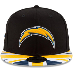 New Era Los Angeles Chargers Black/Gold Union Jack 9FIFTY Adjustable Snapback Hat