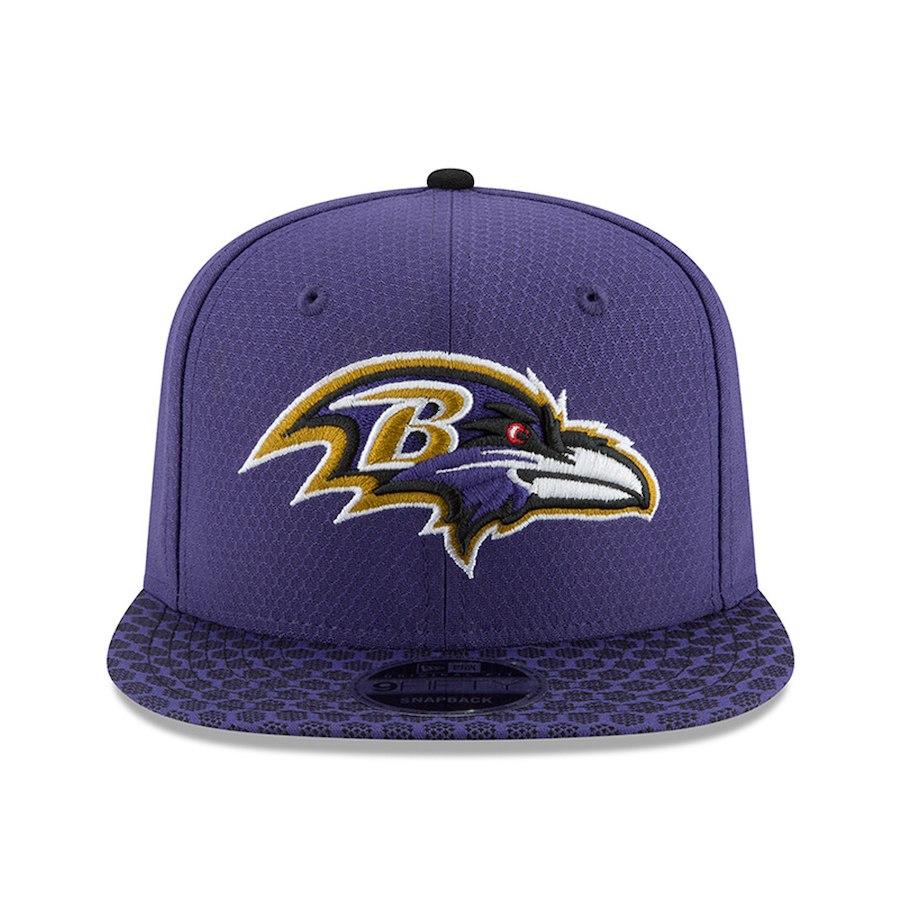 New Era Baltimore Ravens Purple 2017 Sideline Official 9FIFTY Snapback Hat