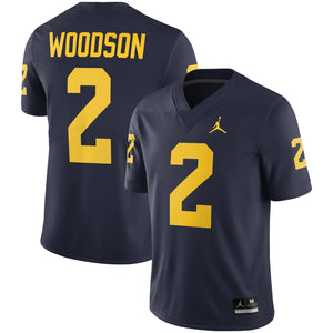 Men's Jordan Brand Charles Woodson Navy Michigan Wolverines Alumni Player Jersey