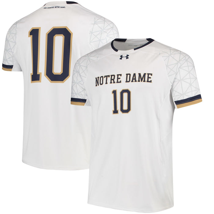 Men's Under Armour #10 White Notre Dame Fighting Irish Replica Performance Soccer Jersey