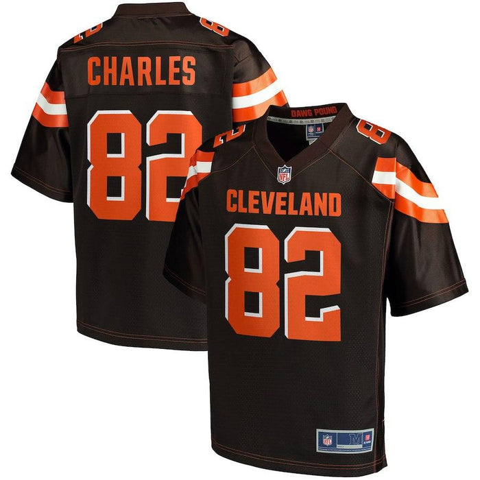 Men's Cleveland Browns Orson Charles NFL Pro Line Brown Player Jersey