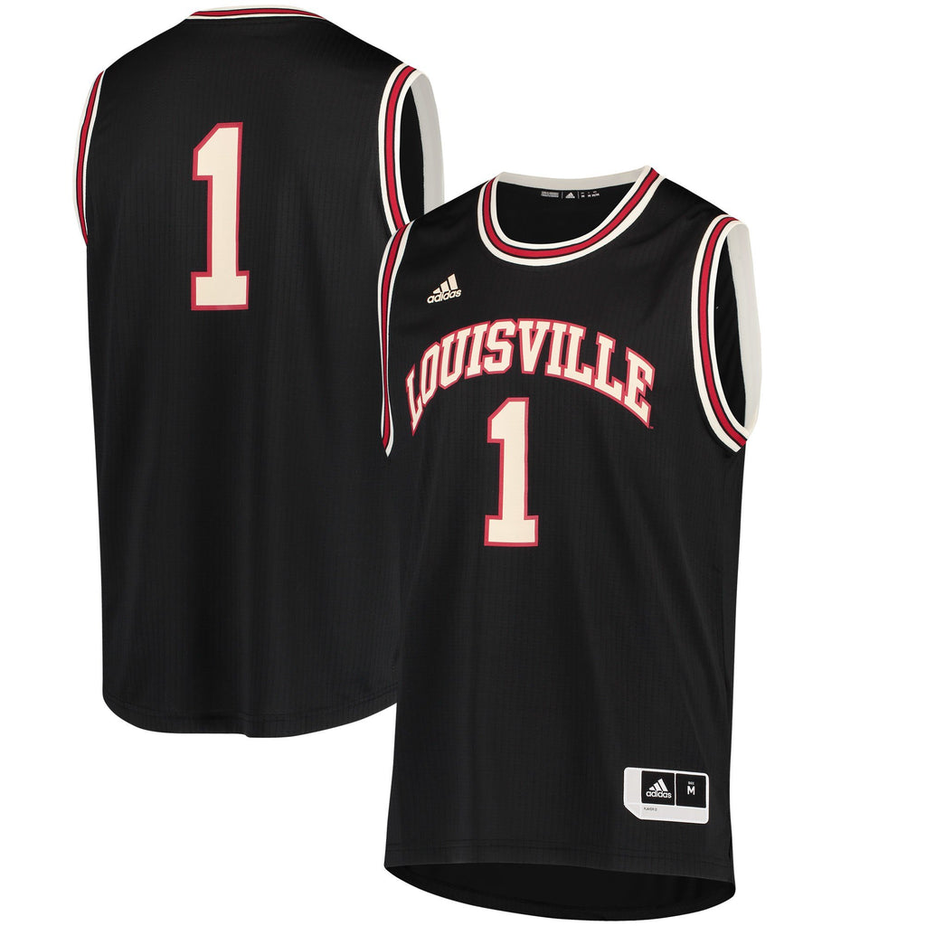 Men's Adidas Cream Louisville Cardinals 2018 Hardwood Classics Jersey