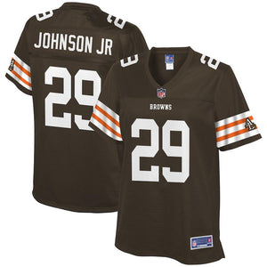 Women's Cleveland Browns Duke Johnson NFL Pro Line Brown Historic Logo Player Jersey