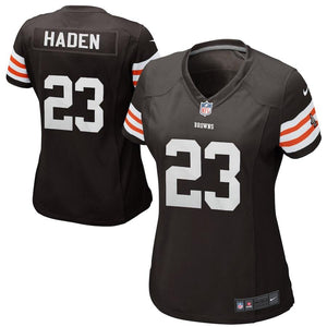 Women's Cleveland Browns Historic Logo Joe Haden Nike Brown Game Jersey