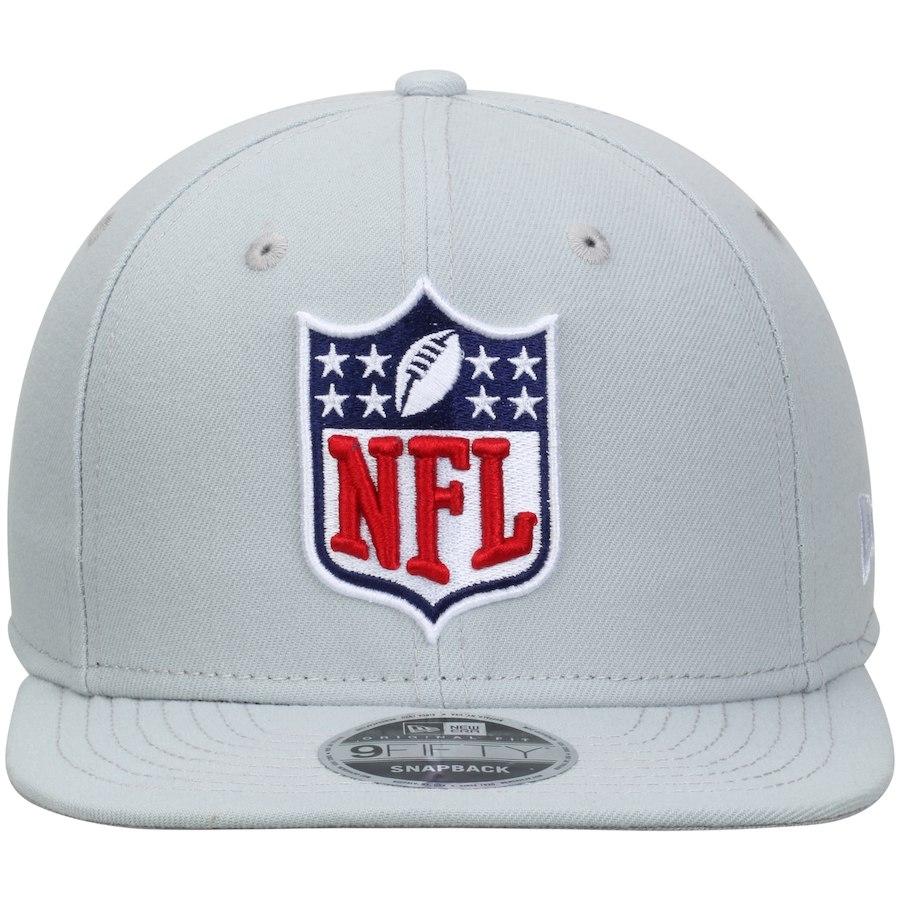 New Era NFL Shield Logo Gray Original Fit 9FIFTY Adjustable Snapback Hat