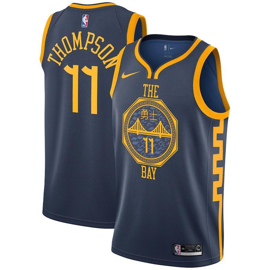 Klay Thompson Golden State Warriors Navy Swingman City Edition Jersey 2018 - 2019