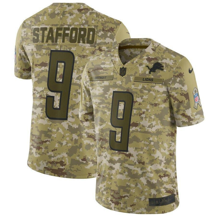 Detroit Lions Matthew Stafford Camo Jersey 2018 - 2019