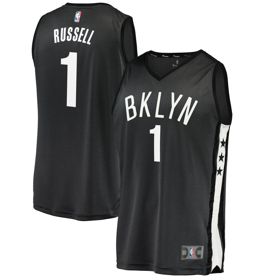 D'Angelo Russell Brooklyn Nets Fast Break Alternate Jersey – Charcoal