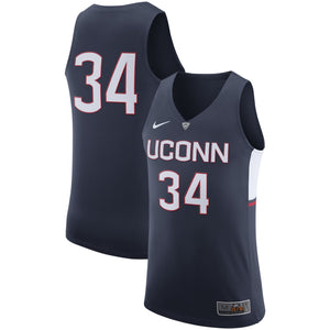 Men's Nike #34 Navy UConn Huskies Authentic Basketball Jersey