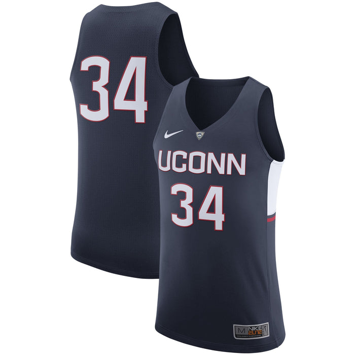 Men's Nike #34 Navy UConn Huskies Authentic Basketball Jersey
