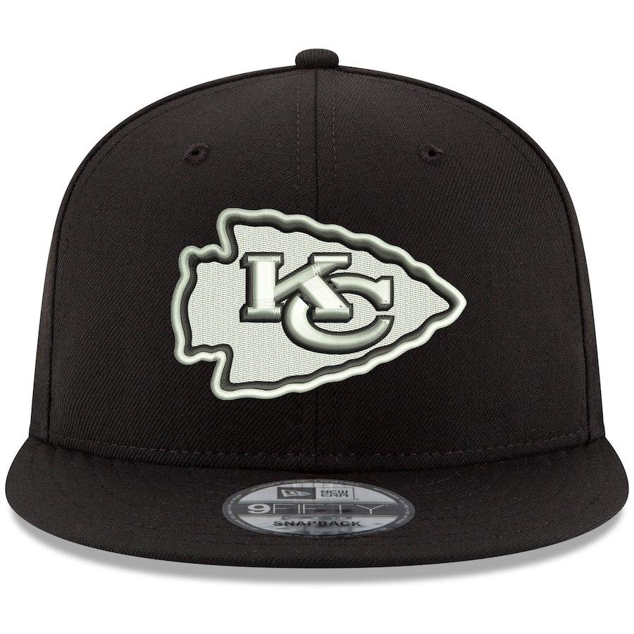 New Era Kansas City Chiefs Black B-Dub 9FIFTY Adjustable Hat