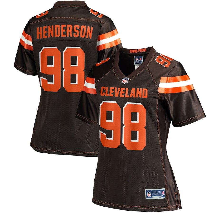 Women's Cleveland Browns Zaycoven Henderson NFL Pro Line Brown Player Jersey