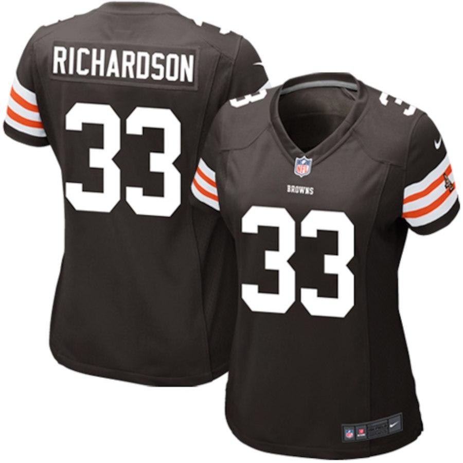 Women's Cleveland Browns Historic Logo Trent Richardson Nike Brown Game Jersey