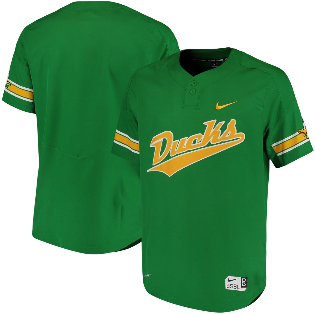 Men's Nike Apple Green Oregon Ducks Two-Button Vapor Performance Baseball Jersey