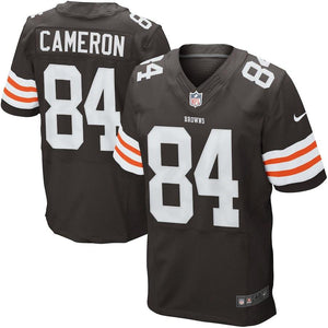 Men's Cleveland Browns Historic Logo Jordan Cameron Nike Brown Elite Jersey