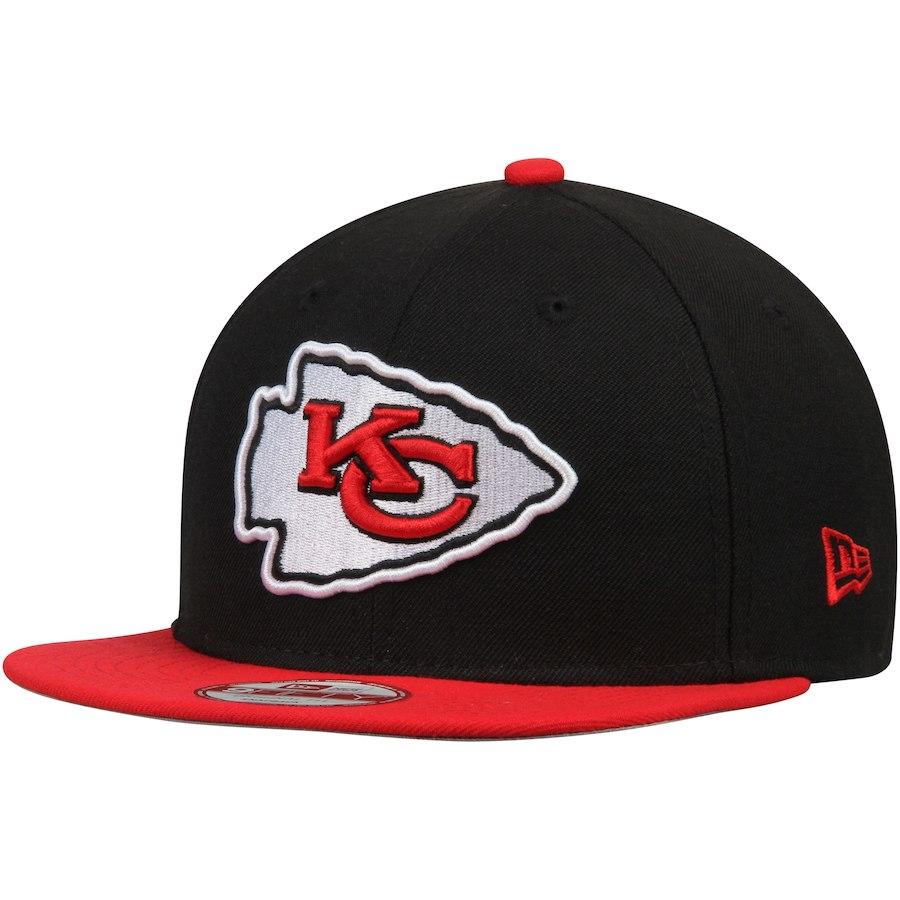 New Era Black Kansas City Chiefs Southside Snap Original Fit 9FIFTY Adjustable Snapback Hat