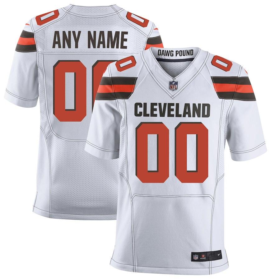 Men's Cleveland Browns Nike Orange Custom Alternate Elite Jersey