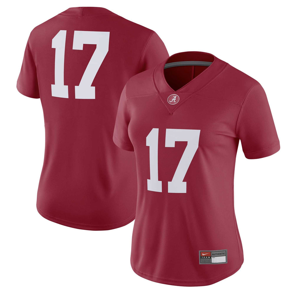 Women's Nike #17 Crimson Alabama Crimson Tide Game Jersey