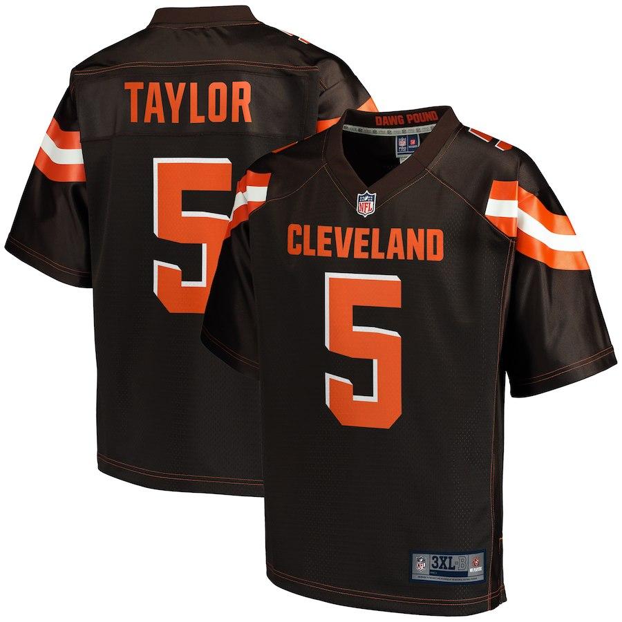 Men's Cleveland Browns Tyrod Taylor NFL Pro Line Brown Big & Tall Team Color Player Jersey