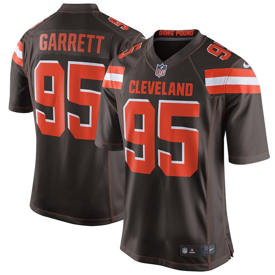 Men's Cleveland Browns Myles Garrett Nike Orange Alternate Game Jersey