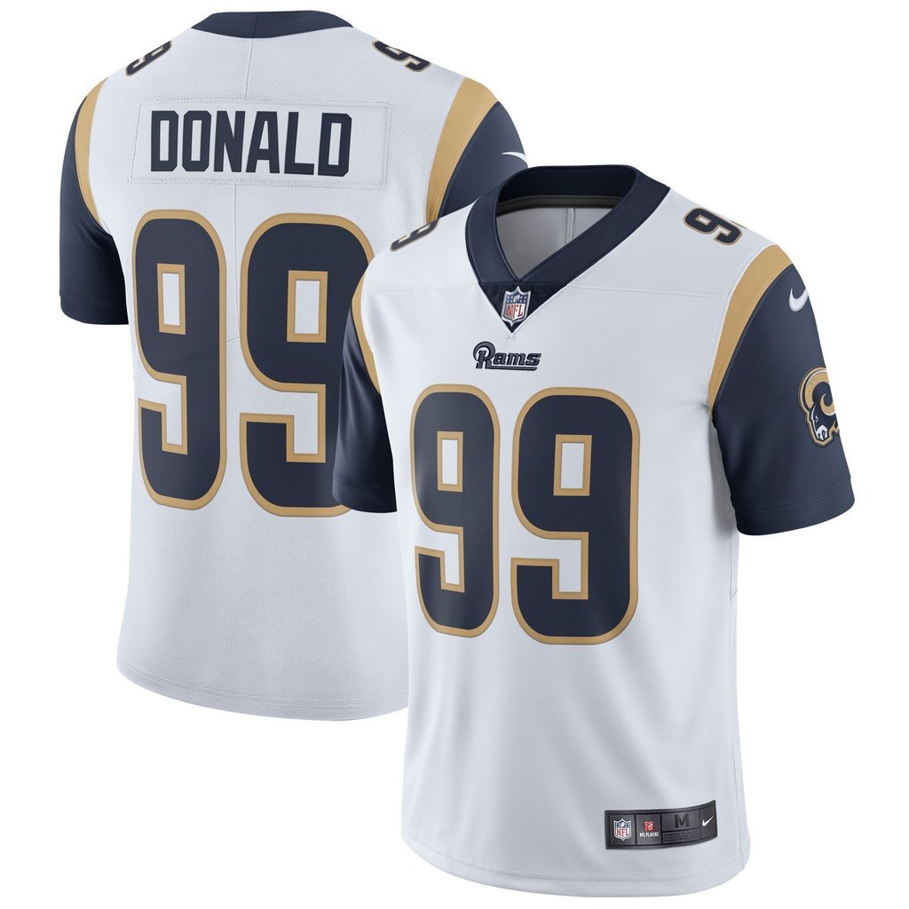 Los Angeles Rams Aaron Donald White Jersey 2018 - 2019