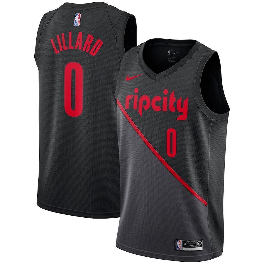 Damian Lillard Portland Trail Blazers Black Swingman City Edition Jersey 2018 - 2019