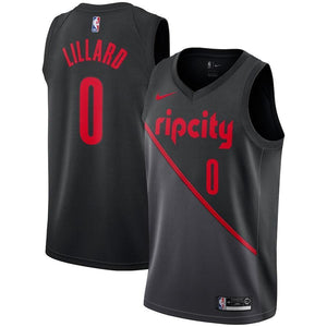 Damian Lillard Portland Trail Blazers Black Swingman City Edition Jersey 2018 - 2019