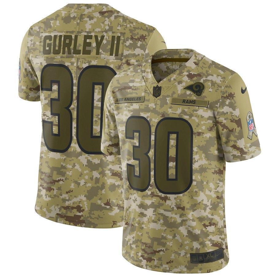 LOS ANGELES RAMS TODD GURLEY II CAMO JERSEY 2018 - 2019