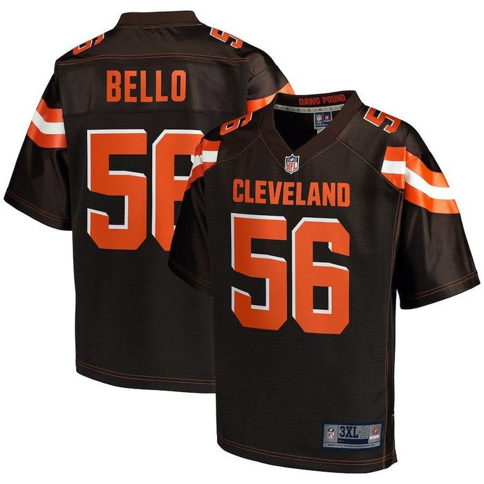 Men's Cleveland Browns BJ Bello NFL Pro Line Brown Big & Tall Player Jersey