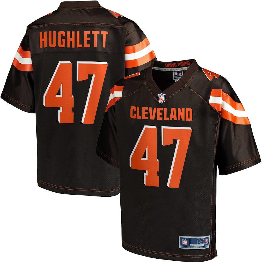 Men's Cleveland Browns Charley Hughlett NFL Pro Line Brown Player Jersey