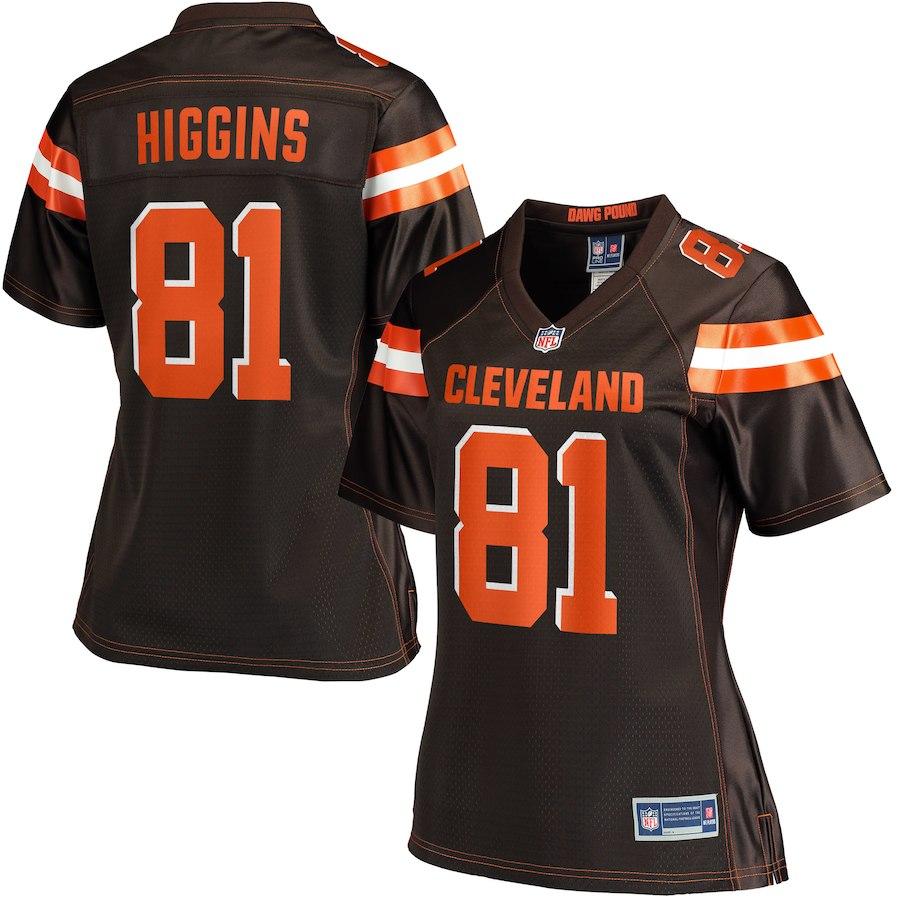 Women's Cleveland Browns Rashard Higgins NFL Pro Line Brown Player Jersey