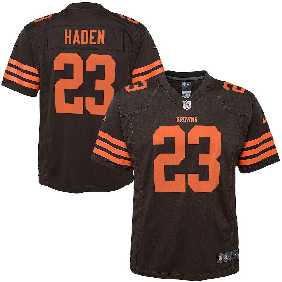 Youth Cleveland Browns Joe Haden Nike Brown Color Rush Game Jersey